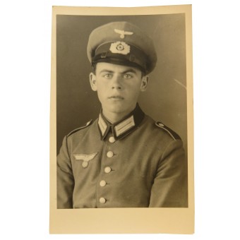 Wehrmacht ou Panzergrenadier en Signaleur uniforme robe et casquette. Espenlaub militaria